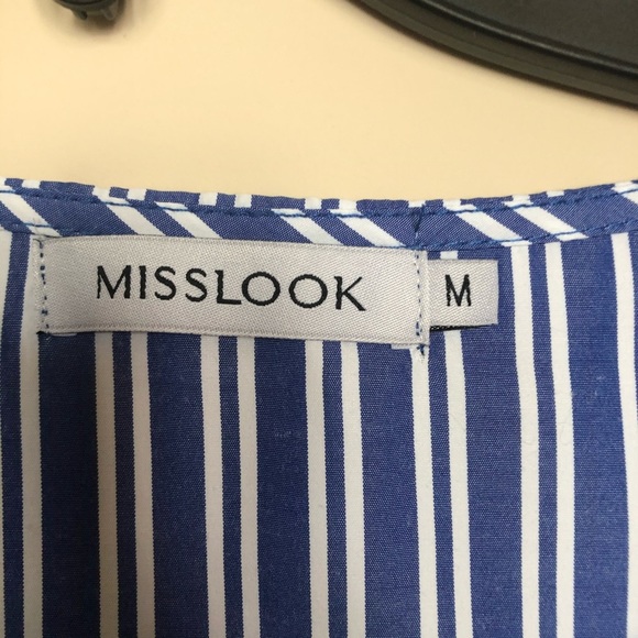 Miss Look midi dress with stripes size M in excellent pre used condition - Picture 5 of 10